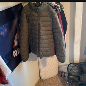 true religion green puffer jacket small